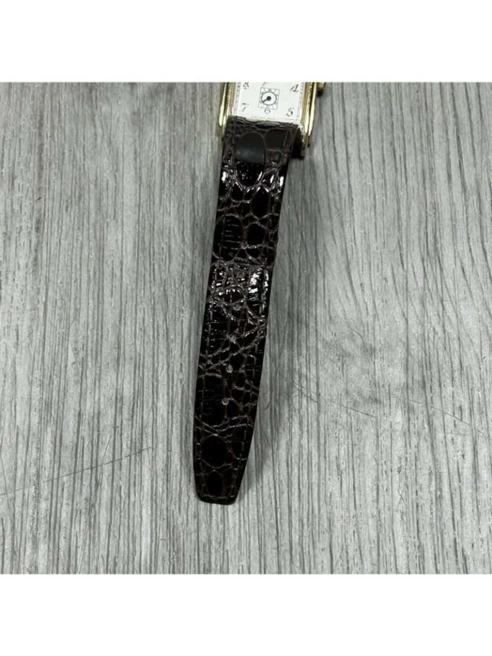 Vintage Bulova Watch Co Men's Watch Black Leather Band - Needs Battery